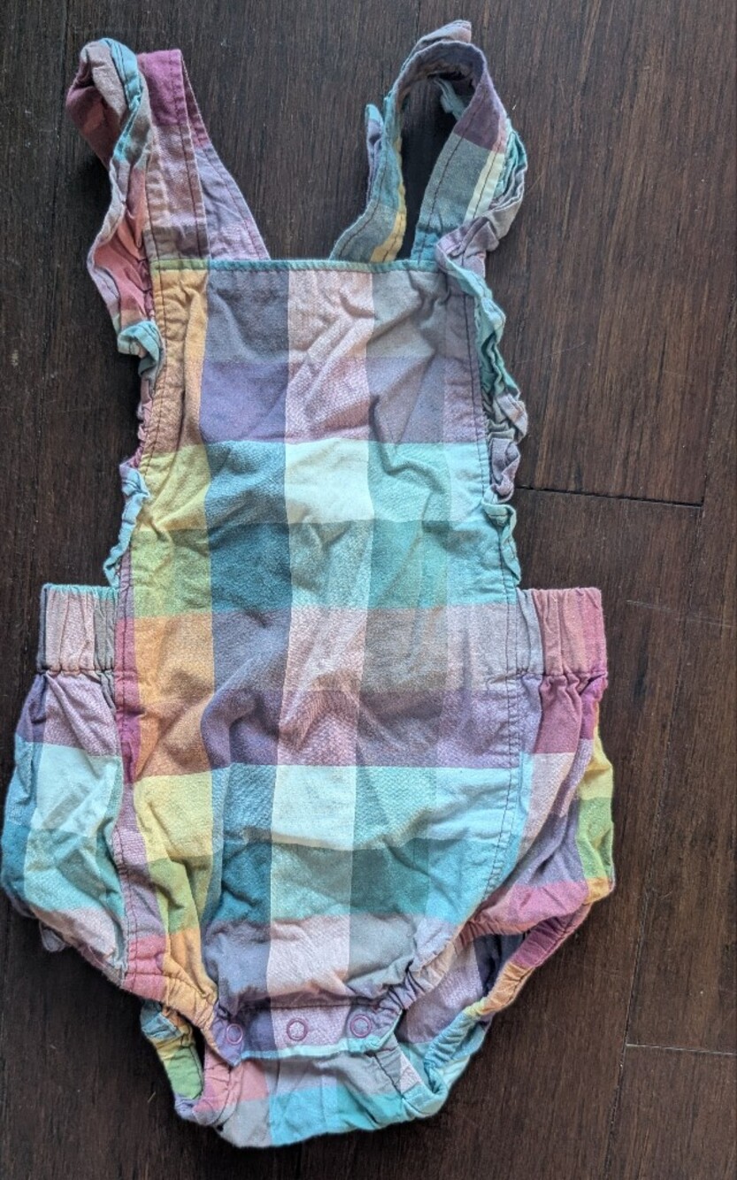 TEA Collection Plaid Romper